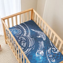 Matariki Galaxy Baby Bed Cover New Zealand Map Maori Pattern