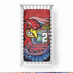 Custom Roosters Honouring First Nations Baby Bed Cover NAIDOC 2026 Deadly 50 Years