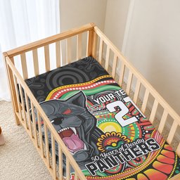 Custom Panthers Honouring First Nations Baby Bed Cover NAIDOC 2026 Deadly 50 Years