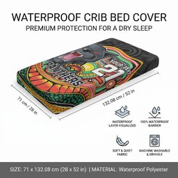 Custom Panthers Honouring First Nations Baby Bed Cover NAIDOC 2026 Deadly 50 Years