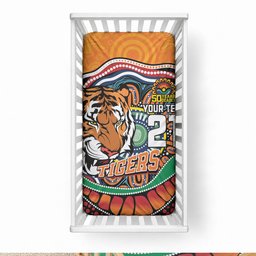 Custom Tigers Honouring First Nations Baby Bed Cover NAIDOC 2026 Deadly 50 Years