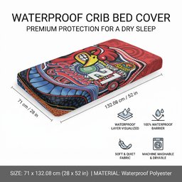 Custom Roosters Honouring First Nations Baby Bed Cover NAIDOC 2026 Deadly 50 Years