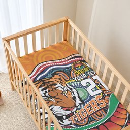 Custom Tigers Honouring First Nations Baby Bed Cover NAIDOC 2026 Deadly 50 Years