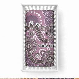Personalised NAIDOC Week 50 Years Deadly Always Baby Bed Cover Pink Aboriginal Artwork Dot Painting
