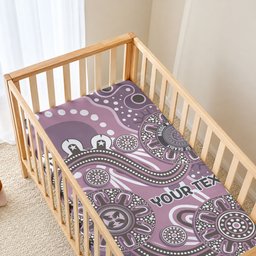 Personalised NAIDOC Week 50 Years Deadly Always Baby Bed Cover Pink Aboriginal Artwork Dot Painting