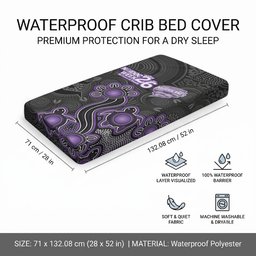 Hobart Hurricanes NAIDOC Week 2026 Baby Bed Cover Sea Turtles Aboriginal Art