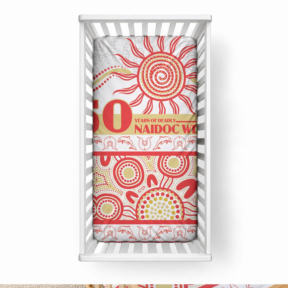 Dolphins NAIDOC Week Baby Bed Cover Aboriginal Torres Strait Islanders Vibe