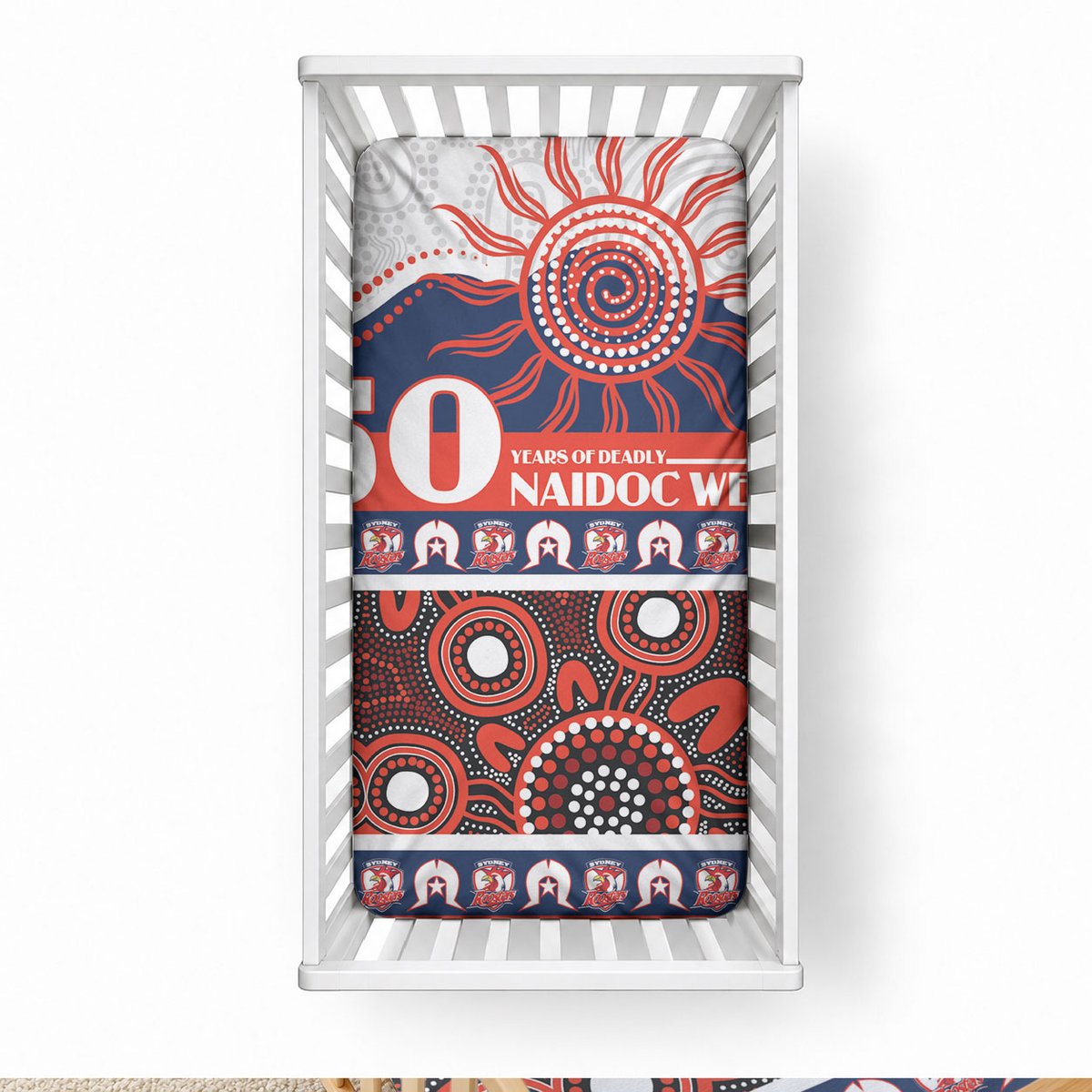 Roosters NAIDOC Week Baby Bed Cover Aboriginal Torres Strait Islanders Vibe