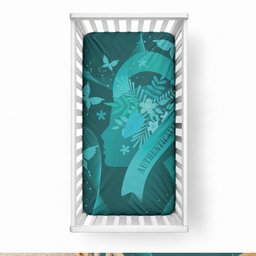 Australia Tourettes Support Baby Bed Cover Butterfly Ribbon Art