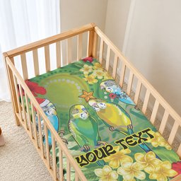 Australia Budgerigars Parakeets Personalised Baby Bed Cover Cute Budgies Santa Tropical Flowers