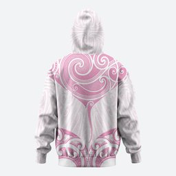 New Zealand Manta Ray Tattoo Hoodie Aotearoa Maori Haehae Pink