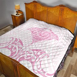 New Zealand Manta Ray Tattoo Quilt Aotearoa Maori Haehae Pink