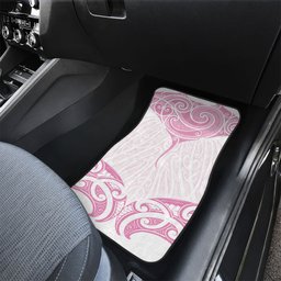 New Zealand Manta Ray Tattoo Car Mats Aotearoa Maori Haehae Pink