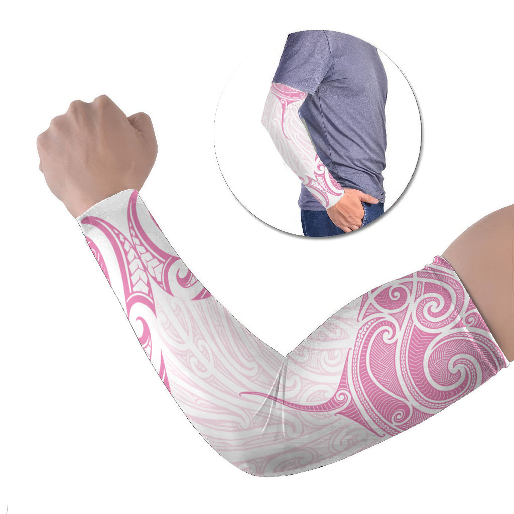 New Zealand Manta Ray Tattoo Arm Sleeves Aotearoa Maori Haehae Pink