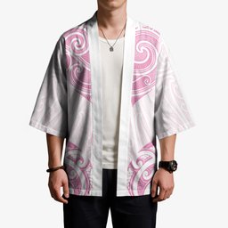 New Zealand Manta Ray Tattoo Kimono Aotearoa Maori Haehae Pink