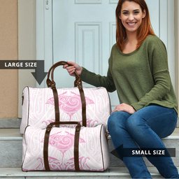 New Zealand Manta Ray Tattoo Travel Bag Aotearoa Maori Haehae Pink
