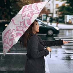 New Zealand Manta Ray Tattoo Umbrella Aotearoa Maori Haehae Pink