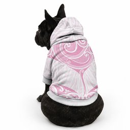 New Zealand Manta Ray Tattoo Pet Hoodie Aotearoa Maori Haehae Pink