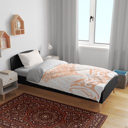 New Zealand Manta Ray Tattoo Bedding Set Aotearoa Maori Haehae Orange