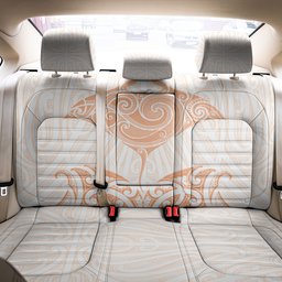 New Zealand Manta Ray Tattoo Back Car Seat Cover Aotearoa Maori Haehae Orange