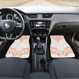 New Zealand Manta Ray Tattoo Car Mats Aotearoa Maori Haehae Orange