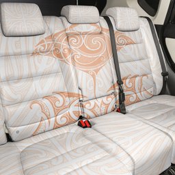 New Zealand Manta Ray Tattoo Back Car Seat Cover Aotearoa Maori Haehae Orange