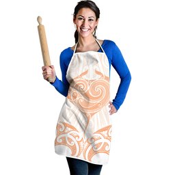 New Zealand Manta Ray Tattoo Apron Aotearoa Maori Haehae Orange