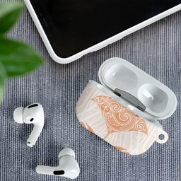 New Zealand Manta Ray Tattoo AirPods Case Aotearoa Maori Haehae Orange