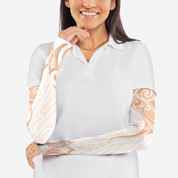 New Zealand Manta Ray Tattoo Arm Sleeves Aotearoa Maori Haehae Orange