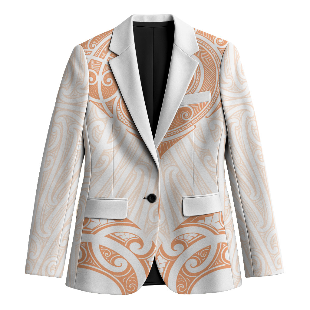 New Zealand Manta Ray Tattoo Blazer Aotearoa Maori Haehae Orange