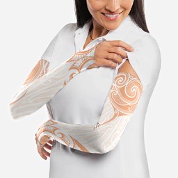 New Zealand Manta Ray Tattoo Arm Sleeves Aotearoa Maori Haehae Orange