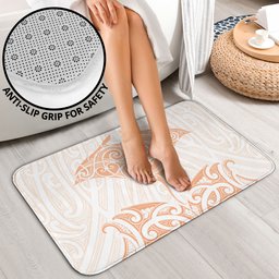 New Zealand Manta Ray Tattoo Bathroom Set Aotearoa Maori Haehae Orange