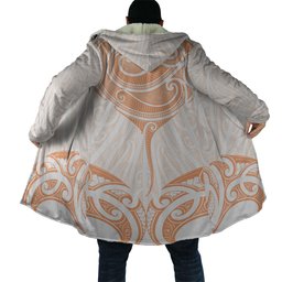New Zealand Manta Ray Tattoo Cloak Aotearoa Maori Haehae Orange