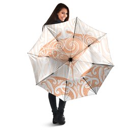 New Zealand Manta Ray Tattoo Umbrella Aotearoa Maori Haehae Orange