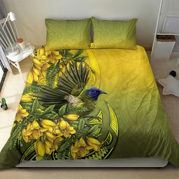 New Zealand Bellbird Bedding Set With Kowhai Flowers