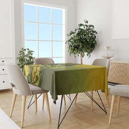 New Zealand Bellbird Tablecloth With Kowhai Flowers
