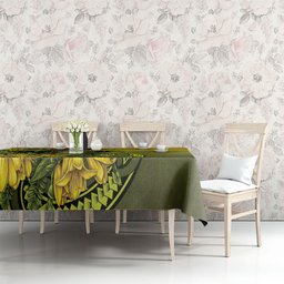 New Zealand Bellbird Tablecloth With Kowhai Flowers