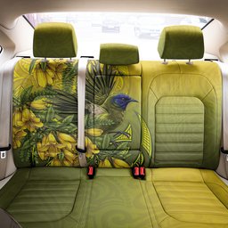 New Zealand Bellbird Back Car Seat Cover With Kowhai Flowers