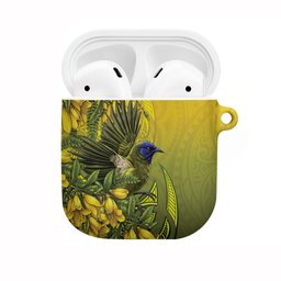 New Zealand Bellbird AirPods Case With Kowhai Flowers
