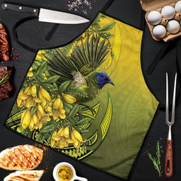 New Zealand Bellbird Apron With Kowhai Flowers