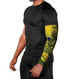 New Zealand Bellbird Arm Sleeves With Kowhai Flowers
