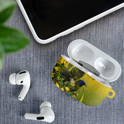 New Zealand Bellbird AirPods Case With Kowhai Flowers