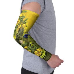 New Zealand Bellbird Arm Sleeves With Kowhai Flowers