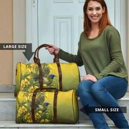 New Zealand Bellbird Travel Bag With Kowhai Flowers