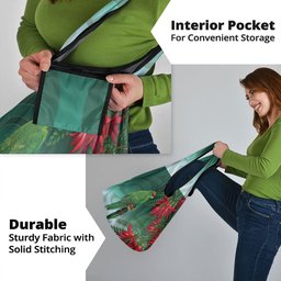 New Zealand Parakeet Bird Grocery Bag With Kakabeak Flowers