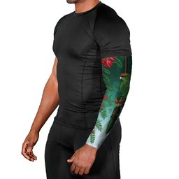 New Zealand Parakeet Bird Arm Sleeves With Kakabeak Flowers