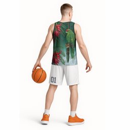 New Zealand Parakeet Bird Basketball Jersey With Kakabeak Flowers