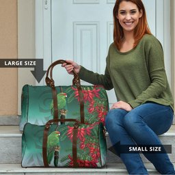 New Zealand Parakeet Bird Travel Bag With Kakabeak Flowers