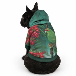 New Zealand Parakeet Bird Pet Hoodie With Kakabeak Flowers