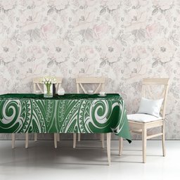 Rongoa Maori New Zealand Harakeke Tablecloth NZ Weaving Pattern Green